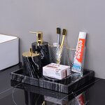 Bathroom Sets Manufacturer - Custom Luxury Marble 6 8 12 Pieces Modern Toilet Cabinet Vanity Set