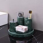 Bathroom Accessories Set Manufacturer - OEM/ODM Marmol China Factory Wholesale Green Marble Stone 100% Natural Hotel