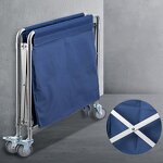 Laundry Trolley Manufacturer - Factory Sale Hospital Hotel Linen Clean Cart Large Capacity Foldable Cleaning Cart
