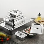 Gastronorm Container Manufacturer - 1/1 1/2 1/4 2/1 1/9 Gn Pan Stainless Steel Hotel Food Pan Buffet Container Gn Pan