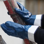 Nitrile Coated Gloves - Heavy Duty Jersey Liner Fully Coated Blue