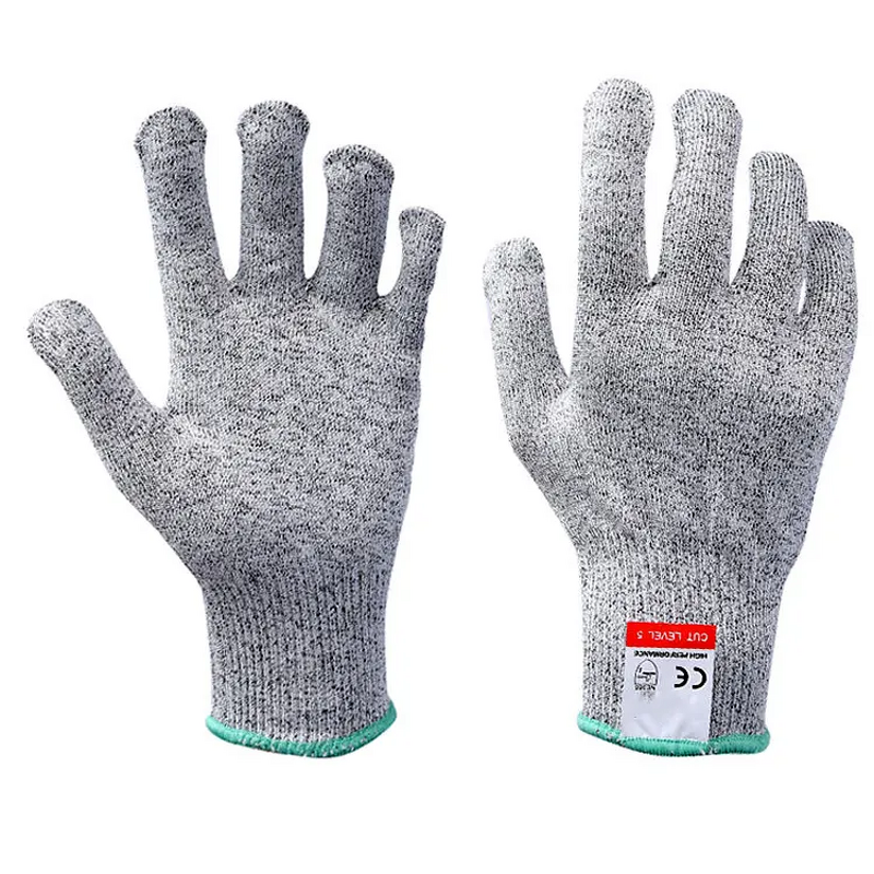 Cut Resistant Glove - 13G Grey HPPE for Garden Construction