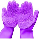 Cleaning Sponge Gloves - Magic Dishwashing Silicone Brush