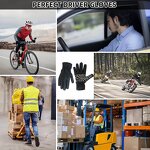 Leather Gloves - Black Unlined Full Finger for Motorcycle