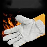 Work Gloves - Cow Split Leather Palm Heat Resistant for Welder