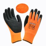 Winter Gloves - Fleece Lined Latex Coated Waterproof for Freezer