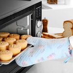 Silicone Cooking Gloves - Waterproof Non-Slip for BBQ & Oven