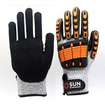 Safety Gloves - ANSI A5 TPR Palm Coated Cut Impact Resistant