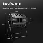 Compost Tumbler - 160L Dual Chamber for Garden & Yard