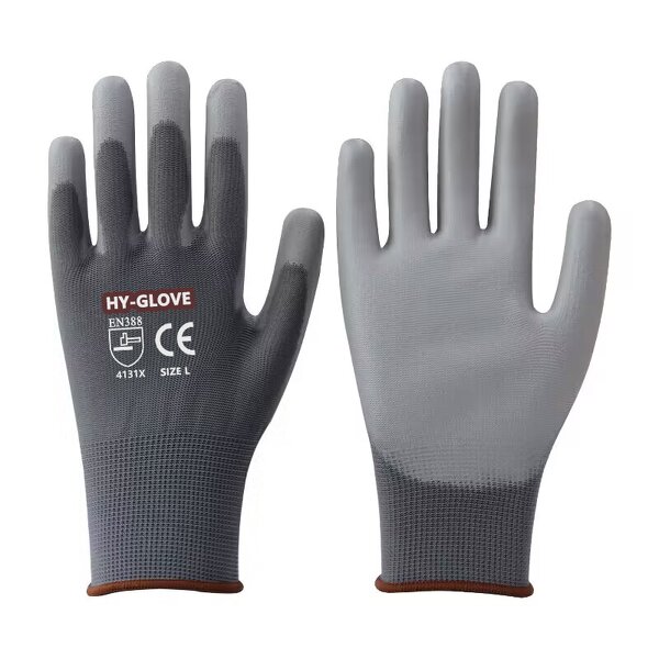 PU Coated Gloves - CE 4131X Lightweight Polyurethane Palm for Electronics