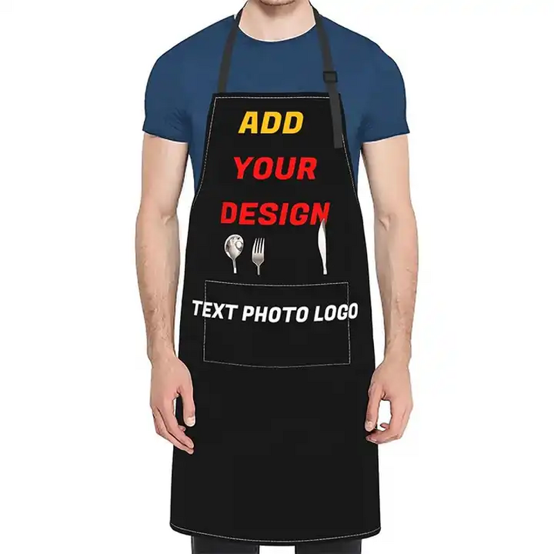 Kitchen Apron - Custom Cotton Waterproof Adjustable for Chef