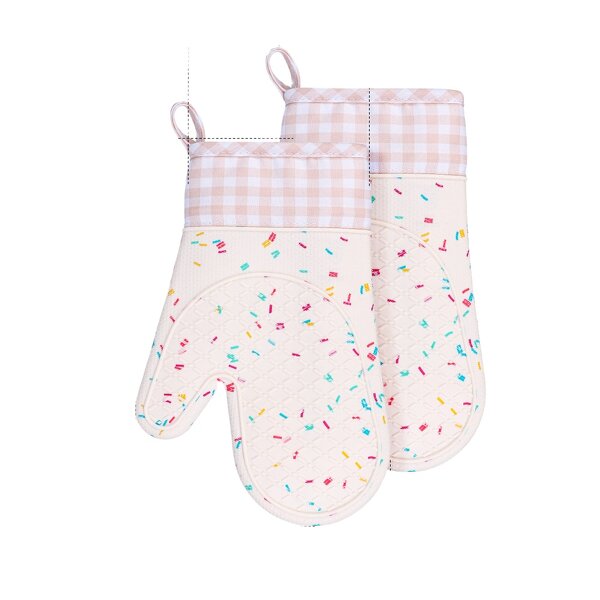Oven Mitt Set - Professional Heat Resistant Silicone with Holder