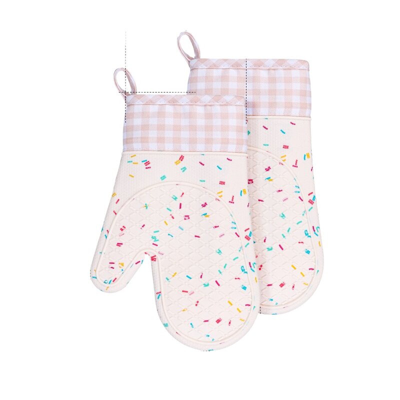 Oven Mitt Set - Professional Heat Resistant Silicone with Holder