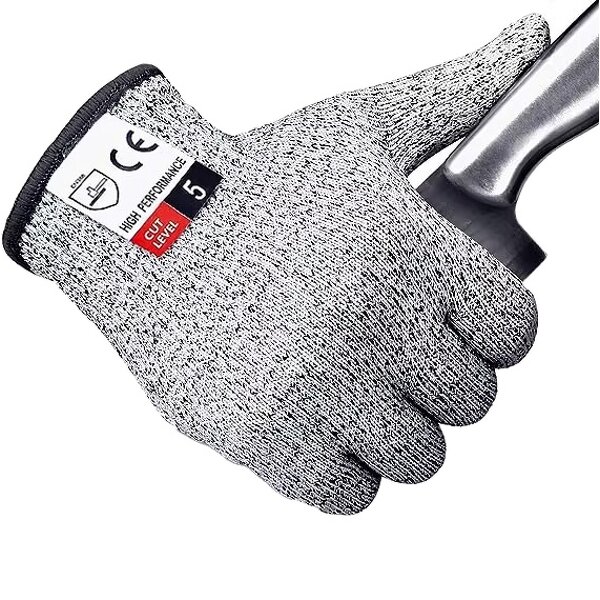 Cut Resistant Gloves - Level 5 Food Grade HPPE Reusable for Kitchen