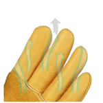 Gardening Gloves - Men Women Cowhide Thorn Proof with Thumb