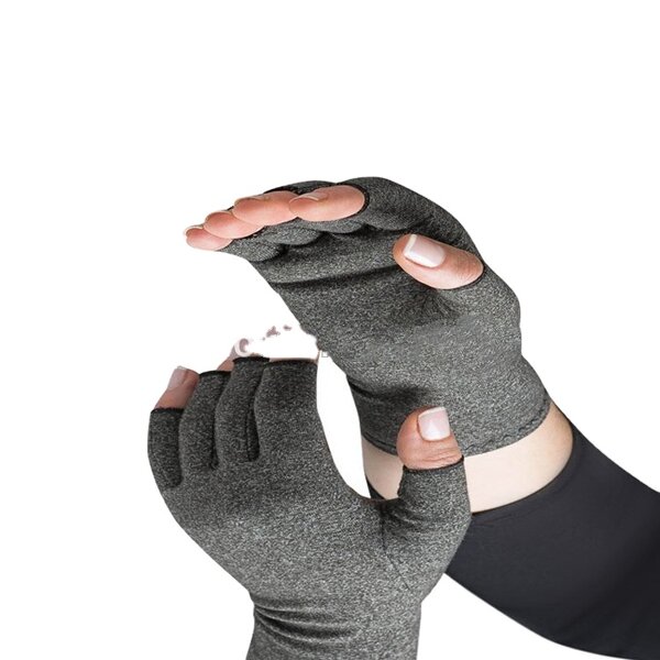 Compression Gloves - Fingerless Cotton Spandex for Arthritis