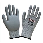 Cut Resistant Gloves - EN388 4X43D HPPE PU Coated for Glass Handling