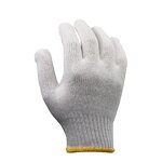 Work Gloves - Black PVC Cotton Knitted Palm Dotted Anti Slip
