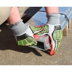 Safety Gloves - HPPE Palm Sandy Nitrile Cut Resistant Impact