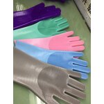 Cleaning Gloves - Reusable Silicone Scrubber Dishwashing