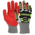 Safety Gloves - HPPE Palm Sandy Nitrile Cut Resistant Impact