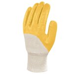 Nitrile Coated Gloves - Lightweight Yellow 3/4 Coating Oil Resistant