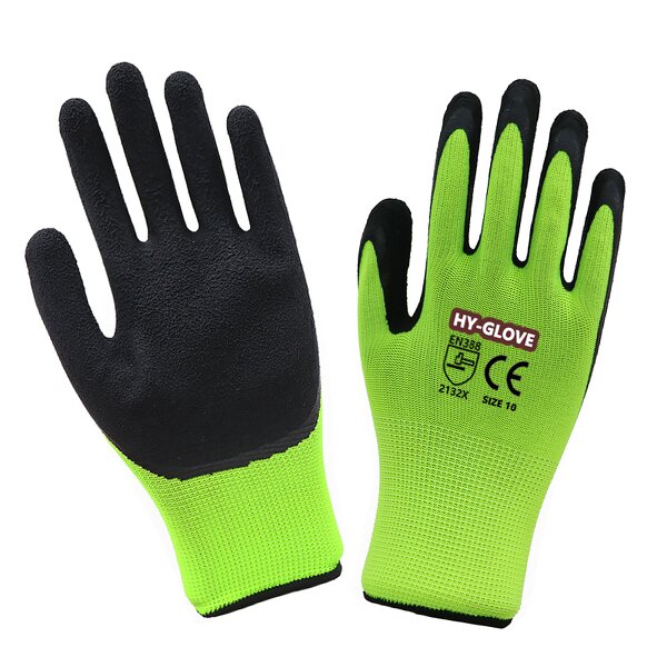 Garden Gloves - Polyester Liner Foam Latex Palm for Safety
