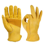 Gardening Gloves - Men Women Cowhide Thorn Proof with Thumb