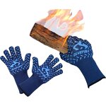 BBQ Gloves - Blue Fire EN407 Certified Heat Resistant