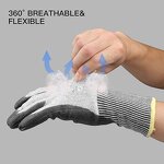 Cut Resistant Gloves - ANSI A6 PU Coated Touch Screen for Construction