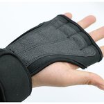 Workout Gloves - Custom Half Finger Black Wrist Support