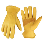 Gardening Gloves - Men Women Cowhide Thorn Proof with Thumb