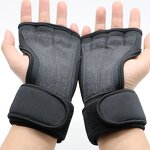 Workout Gloves - Custom Half Finger Black Wrist Support