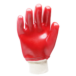 PVC Safety Gloves - Chemical Resistant Knit Wrist for Industrial