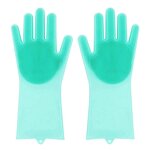 Cleaning Gloves - Reusable Silicone Scrubber Dishwashing