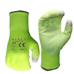 Safety Gloves - Fluorescent Polyester PU Palm Copper Fiber Anti Static