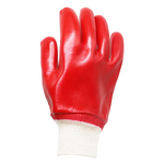 PVC Safety Gloves - Chemical Resistant Knit Wrist for Industrial