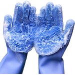 Cleaning Sponge Gloves - Magic Dishwashing Silicone Brush