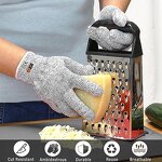 Cut Resistant Gloves - Level 5 Food Grade HPPE Reusable for Kitchen