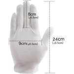 Cotton Glove - Custom White Stretch Long for Church & Festival