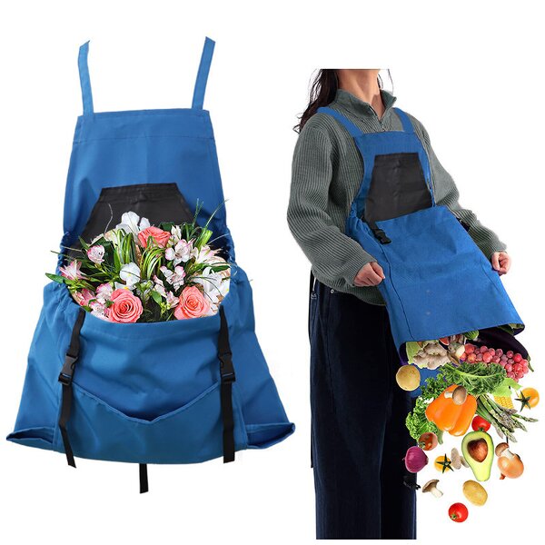 Garden Apron - Adjustable Canvas Waterproof with Pockets