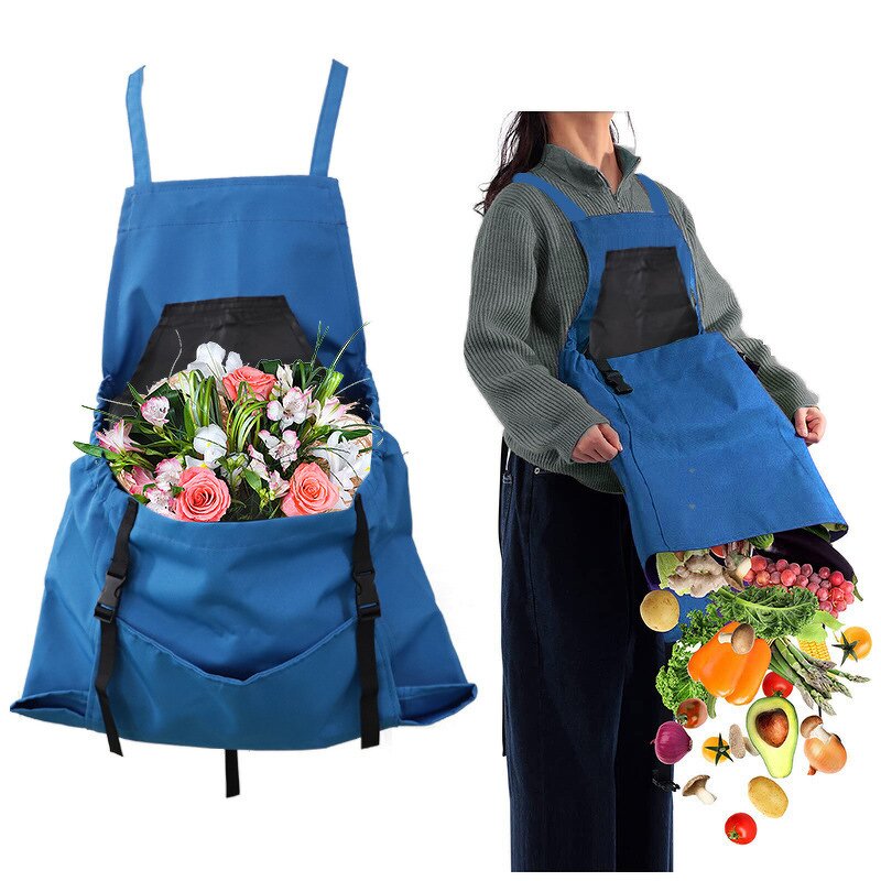 Garden Apron - Adjustable Canvas Waterproof with Pockets