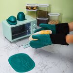 Silicone Oven Mitts - Heat Resistant Non-Slip for Barbecue