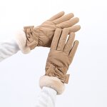 Winter Gloves - Women Plush Thick Windproof for Motorcycle