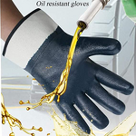 Nitrile Gloves - Custom Industrial Oil Water Proof for Construction