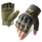 Cycling Gloves - Rubber Knuckle Half Finger for Outdoor