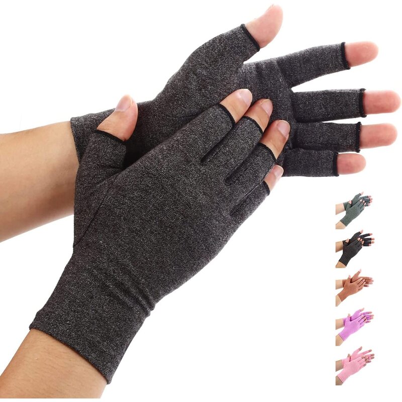 Arthritis Gloves - Fingerless Compression for Women & Men