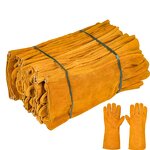 Welding Gloves - Factory Cow Leather Heat Resistant Long Sleeve