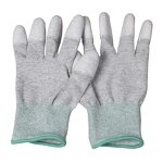 Cleanroom Gloves - PU Coated Antistatic ESD Carbon Fiber for Electronic