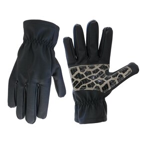 Leather Gloves - Black Unlined Full Finger for Motorcycle